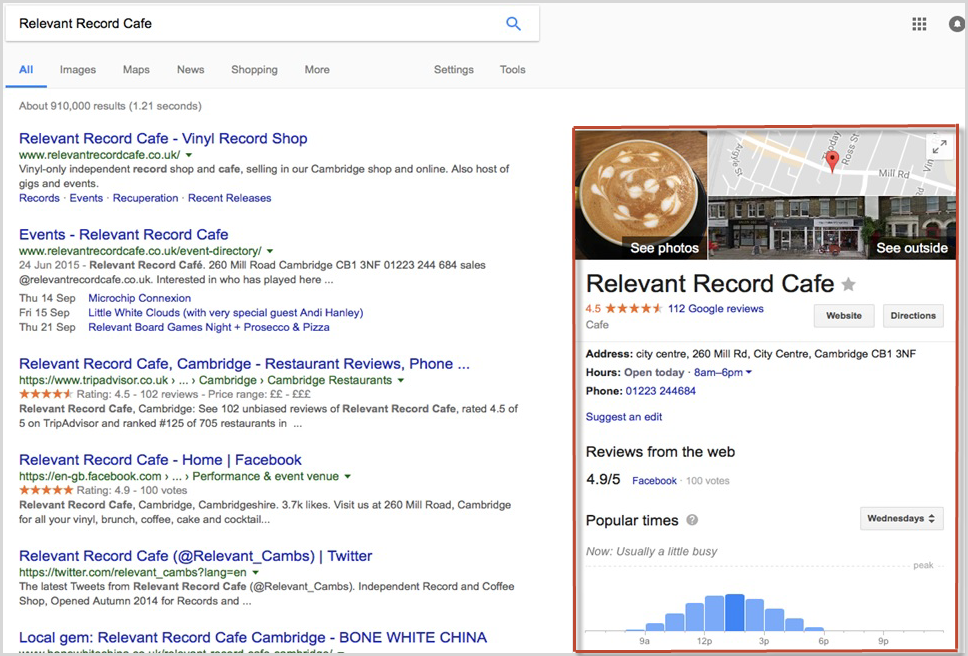 Resultado de Búsqueda en GMB